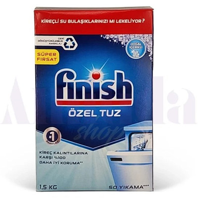 نمک ماشین ظرفشویی FINISH مدل ozel tuz حجم ۱۵۰۰ گرم اصلی
