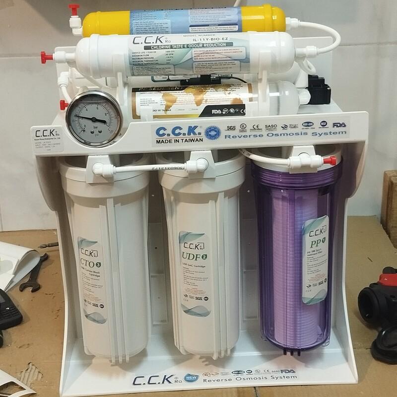 دستگاه 7 مرحله تصفیه آب خانگی مدل سی سی کا با پمپ و مخزن تایوانی